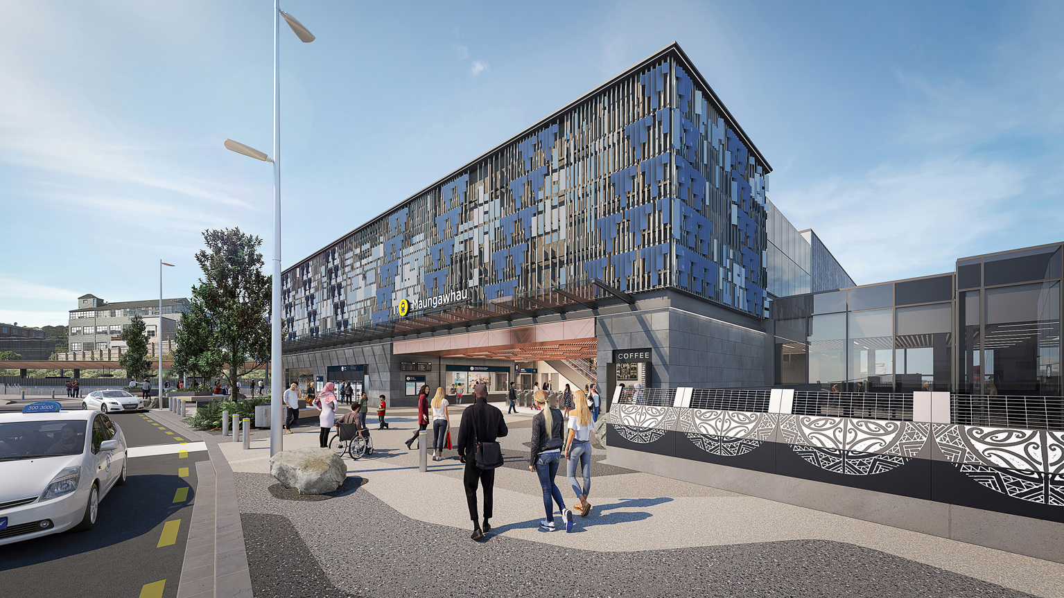 3D rendering of the outside of Maungawhau Station