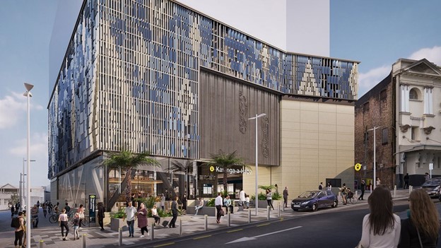 A concept image of the finished Karanga-a-Hape station.