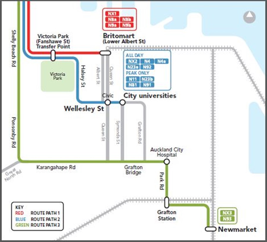 Original proposed routes into the city centre