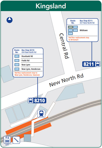 Rail bus stops & alternative transport maps