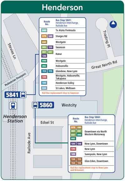 Rail bus stops & alternative transport maps