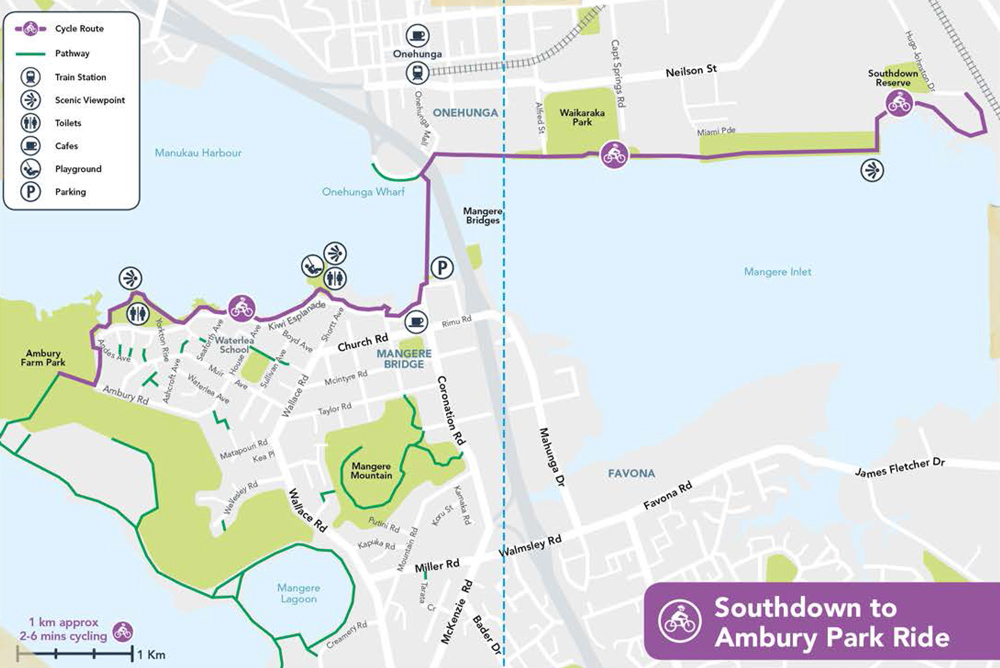 Onehunga to Mangere Bridge cycle ride