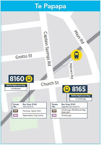Te Papapa alternative transport map Oct 2016