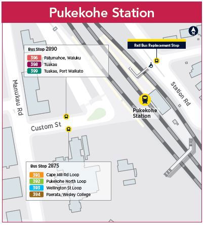 Pukekohe alternative transport map Oct 2016