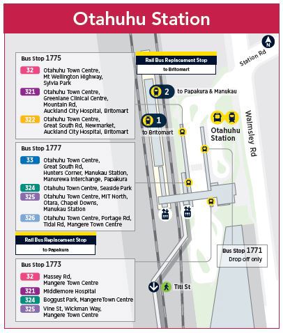 Rail bus stops & alternative transport maps