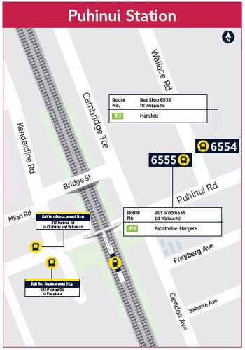 Puhinui alternative transport map Oct 2016