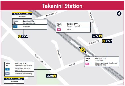 Takanini alternative transport map Oct 2016