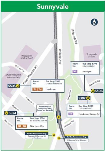 Rail bus stops & alternative transport maps