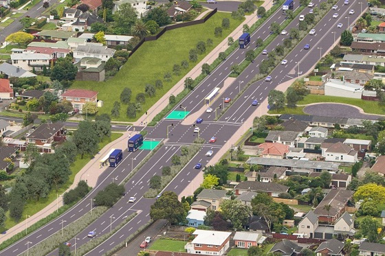 Artist-impression-of-Pakuranga-Road-busway