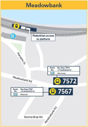 Meadowbank alternative transport map
