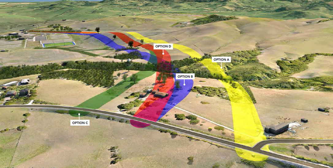 SH1 link intersection locations Matakana Rd