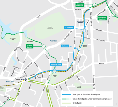 New Lynn to Avondale shared path