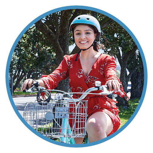 Cyclist on the Harbourside ride