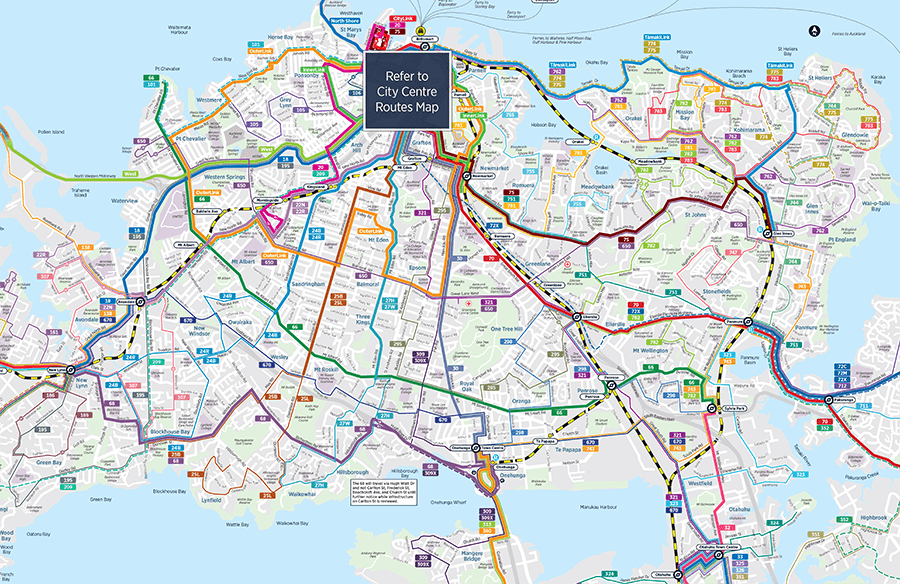 Auckland Bus Routes And Timetables The Best Bus   Nnc Map And Legend 050618 1 