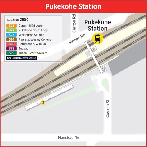 Pukekohe Rail Map