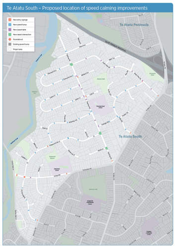 Oveview map of Te Atatu South proposed improvements