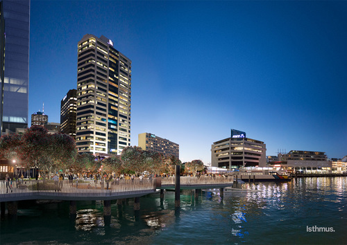 Downtown Public Space - night image