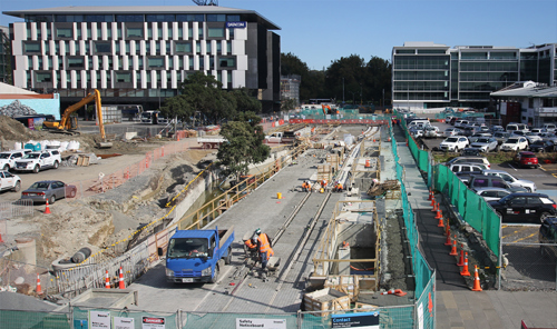 Northern end of Daldy Street, image taken on 16 April 2019
