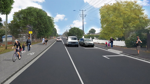 Artists impression of the Bayswater Avenue improvements.