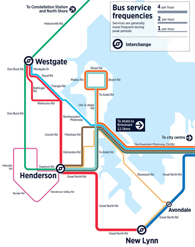 Current all day bus network map