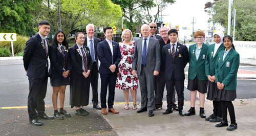 Group photo by Mt Roskill Grammar for Safer Communities programme