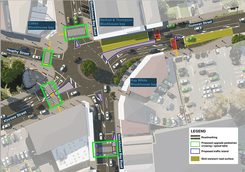Blockhouse Bay roundabout upgrade - artist's impression