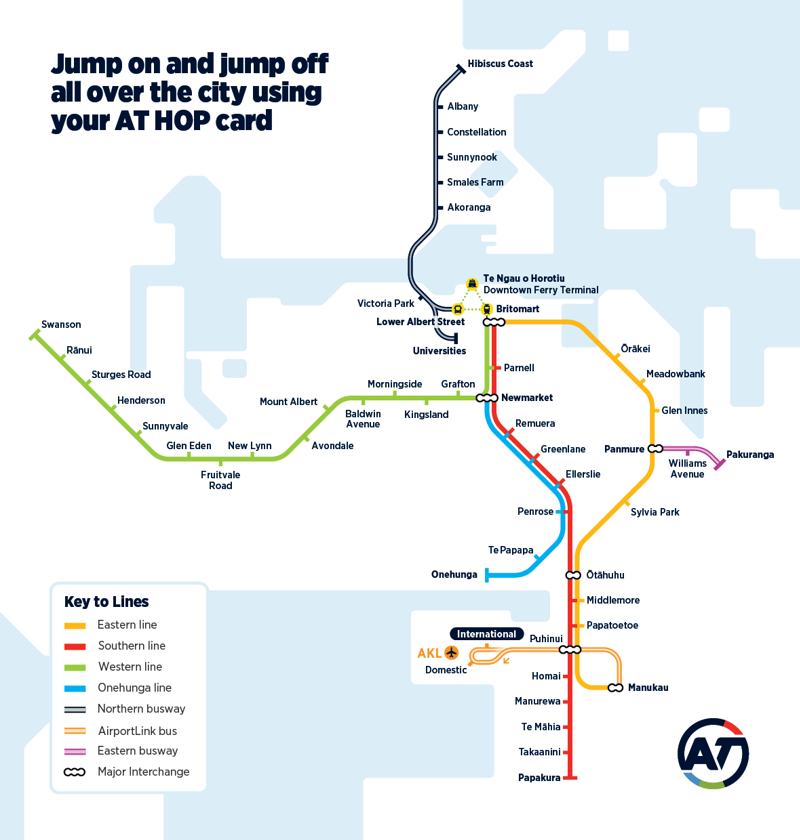 Auckland Hop On Hop Off Bus Route Map