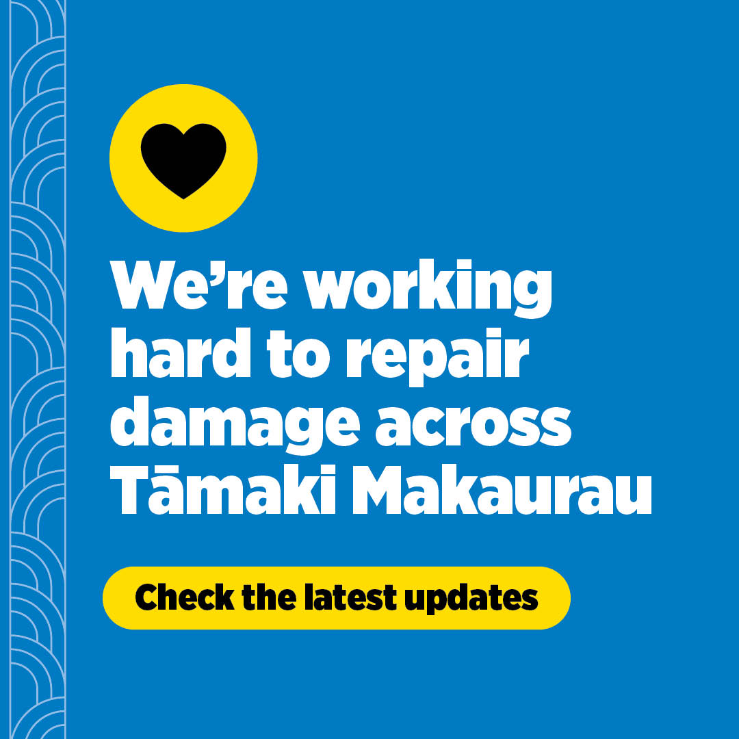 We're working hard to repair damage across Tāmaki Makarau. Check the latest updates.