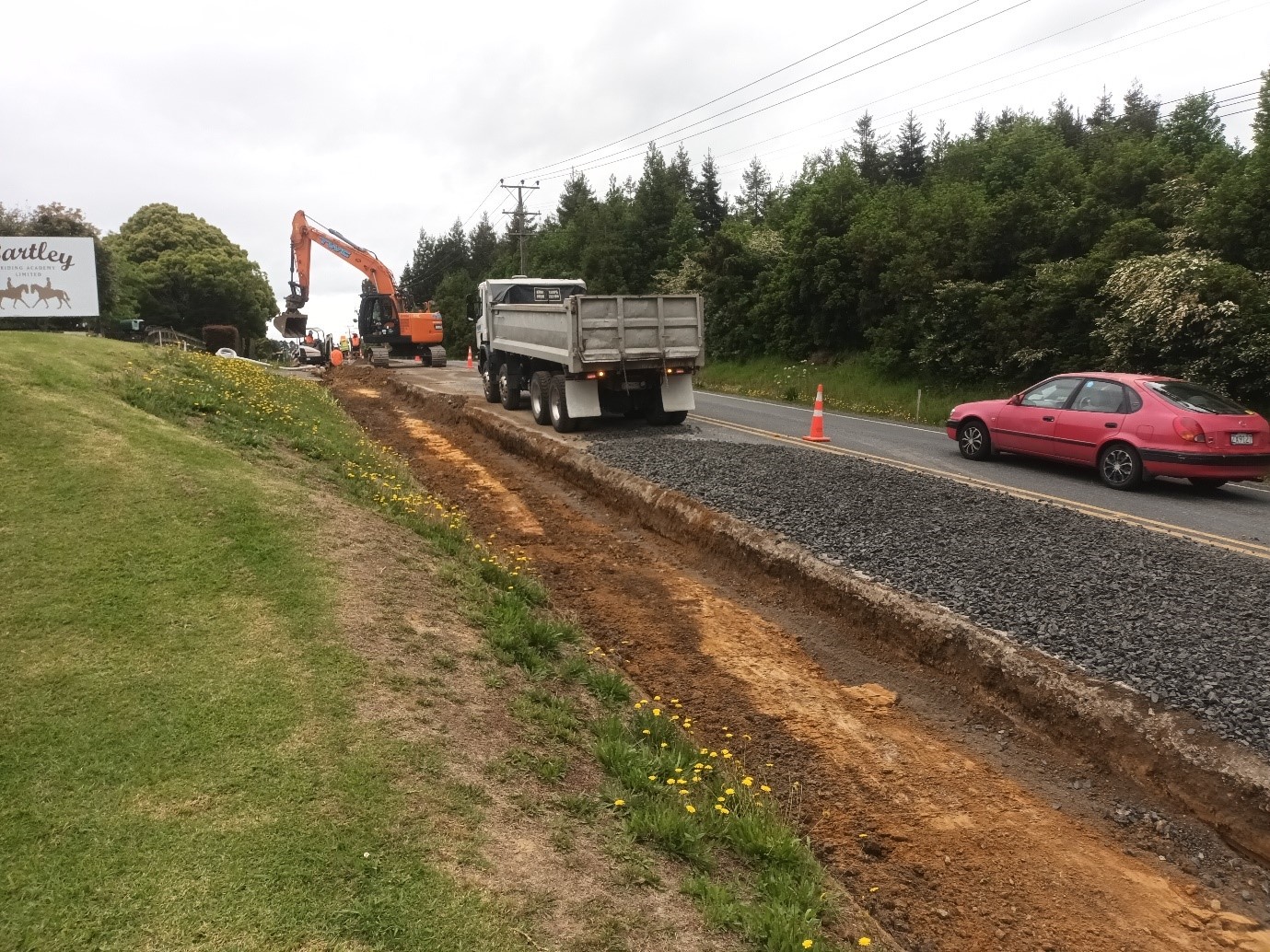 Road closure in Whitford Park