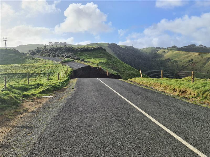 Landslide on the road