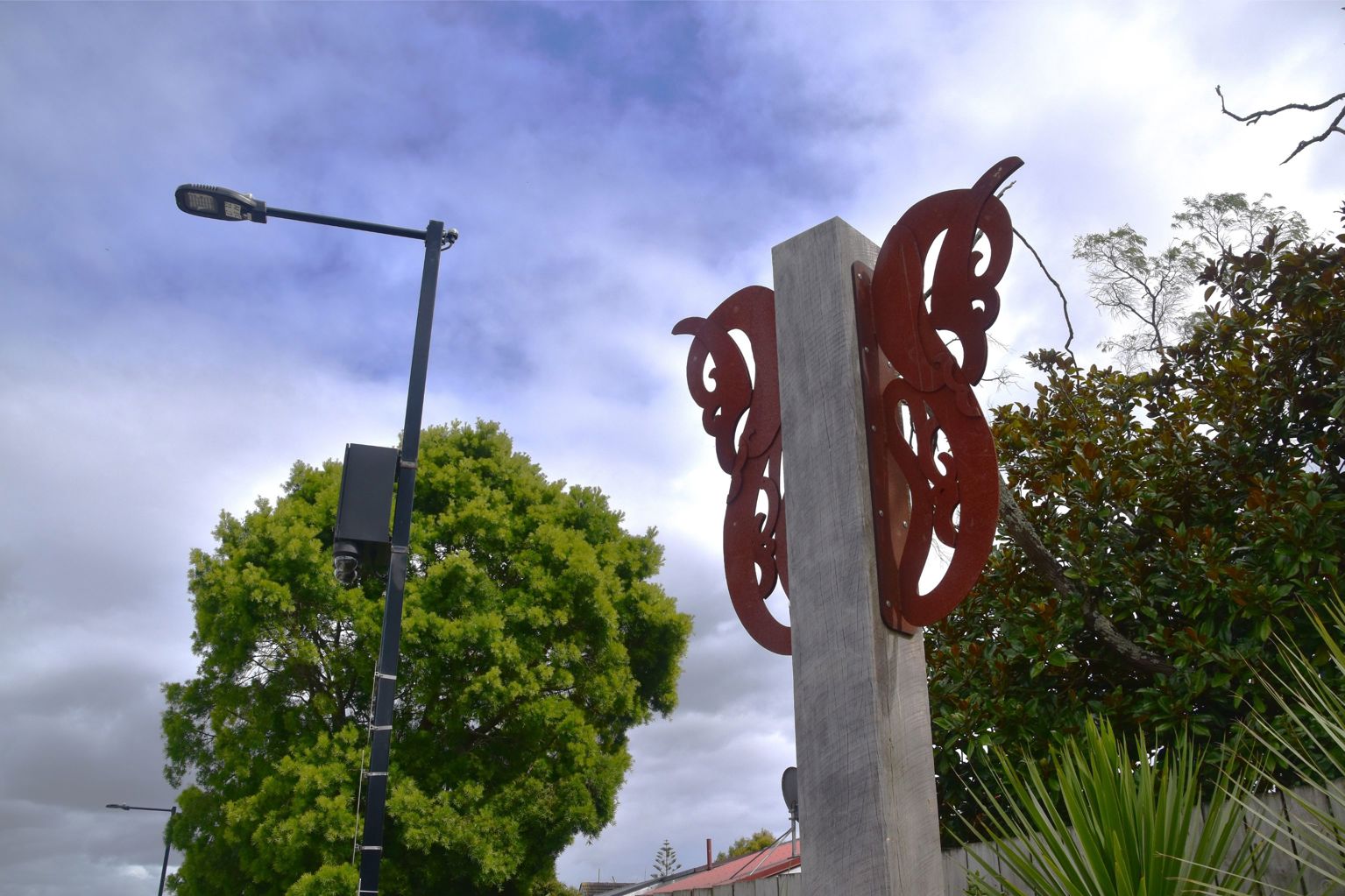 The artwork installed along the Glen Innes to Tamaki Drive shared path.