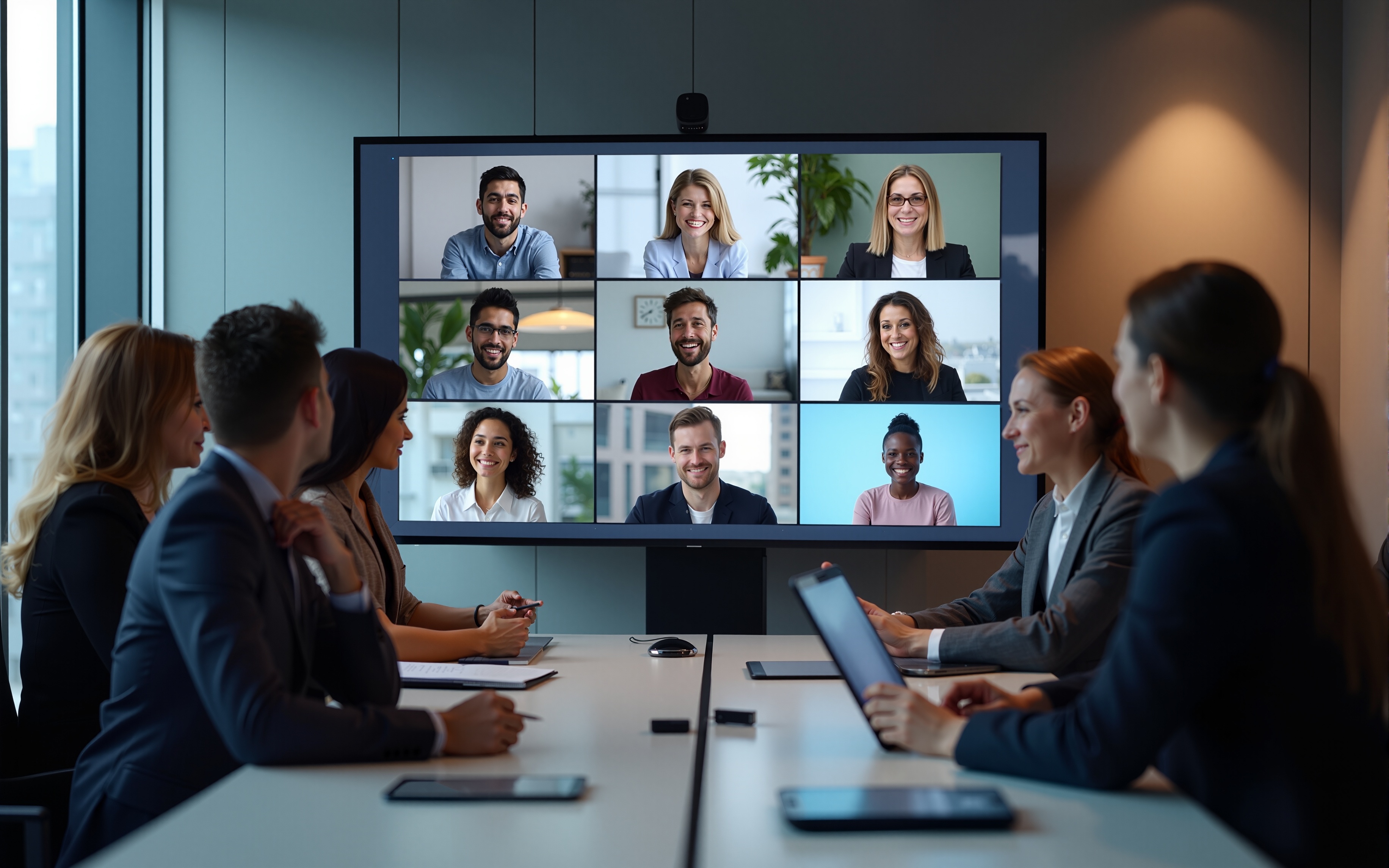 board meeting held over virtual online video call