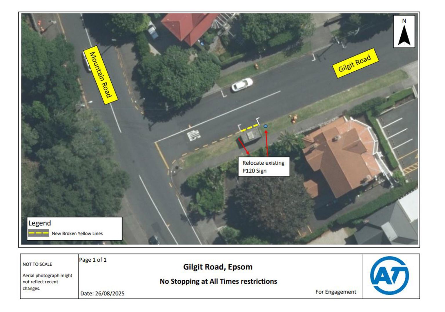 Detailed drawing of the proposed changes on Gilgit Road.