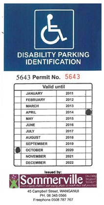 sommerville disability permit permits