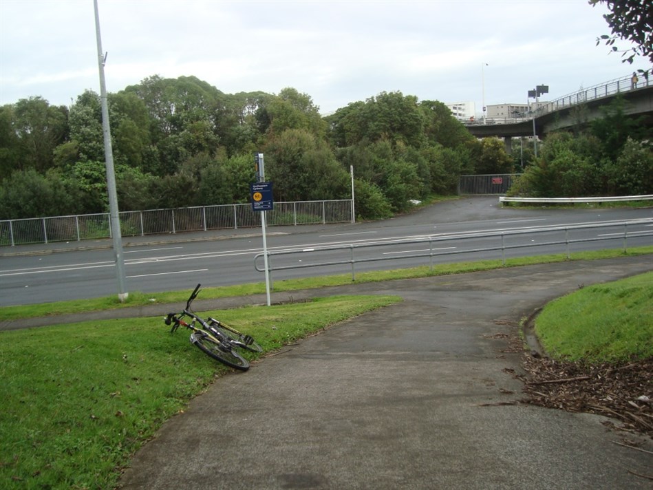Spiral path joining the northwestern cycleway