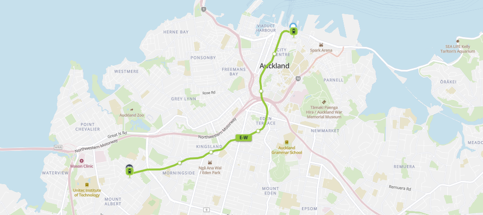 City Centre to Baldwin Avenue (Western Springs Bowl)