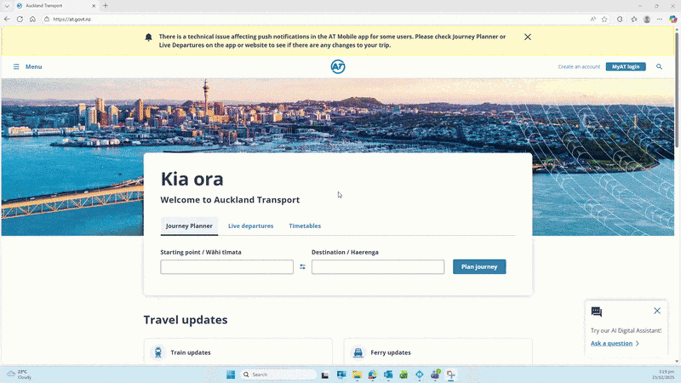 Using Journey Planner