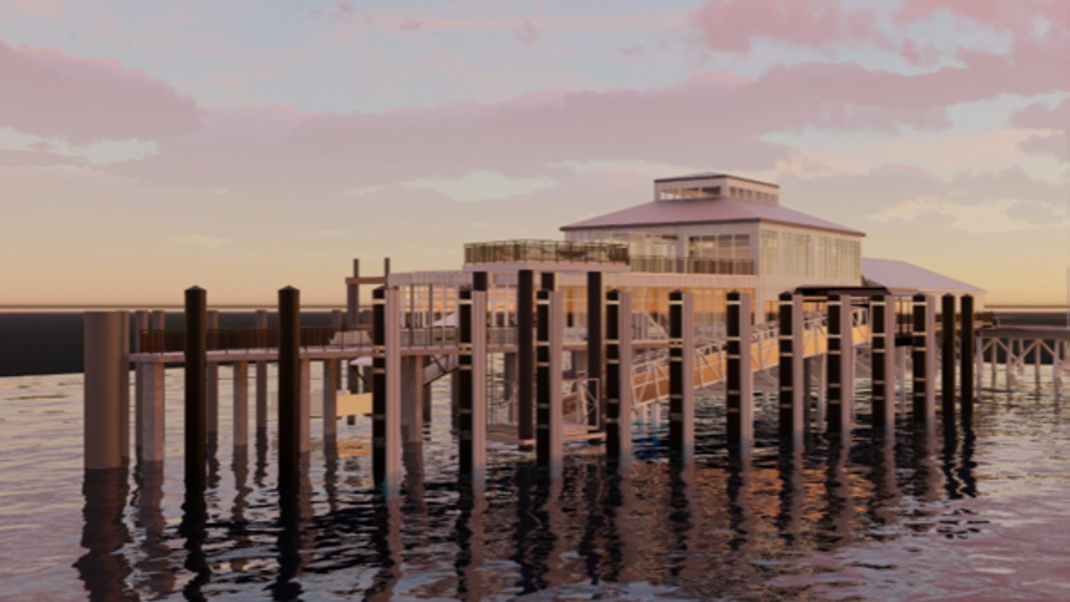 artist render of Devonport ferry terminal.