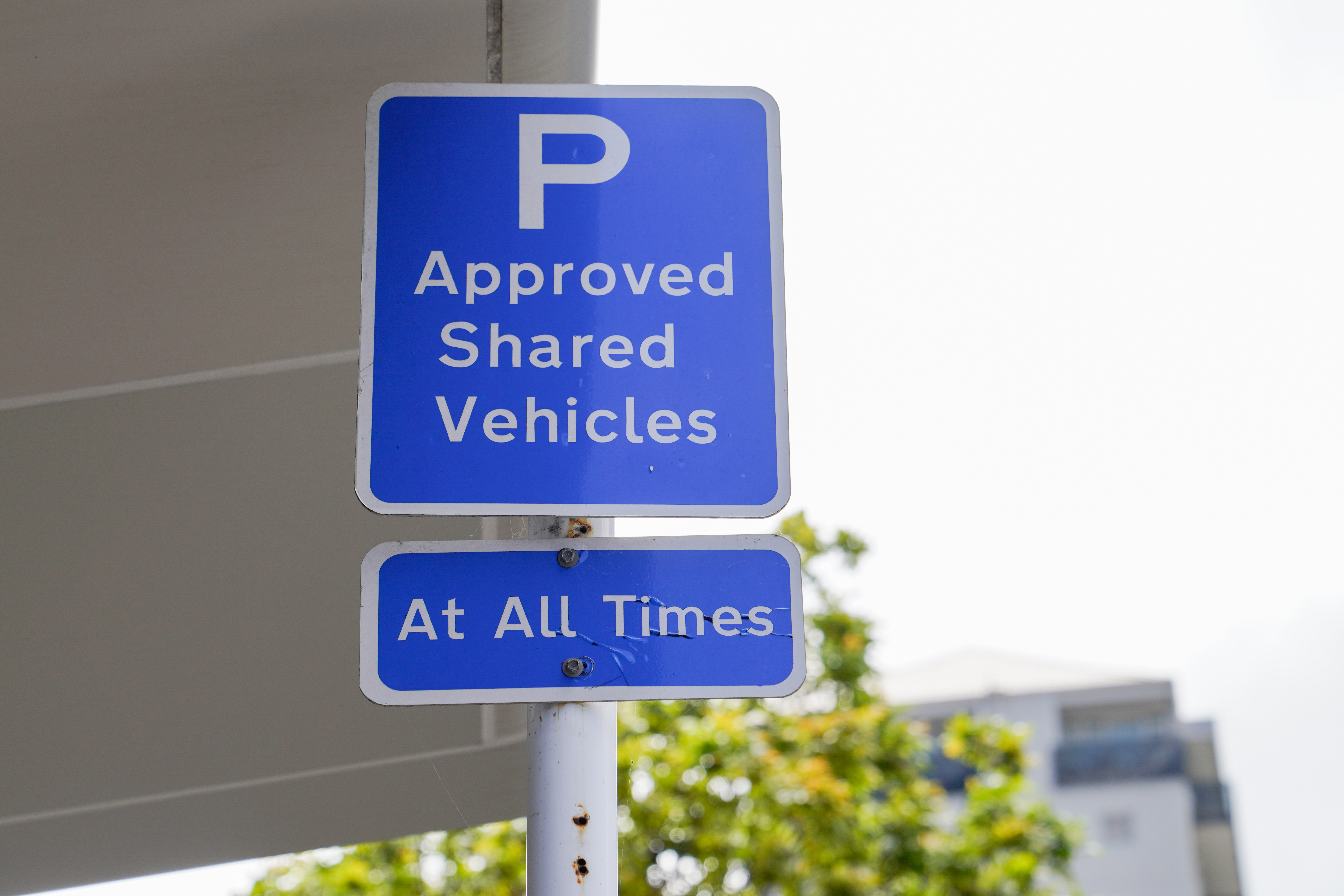 Park restriction road sign
