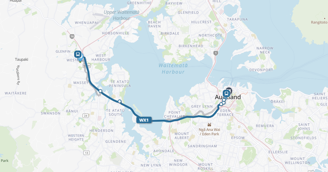 WX1 to Aotea Square