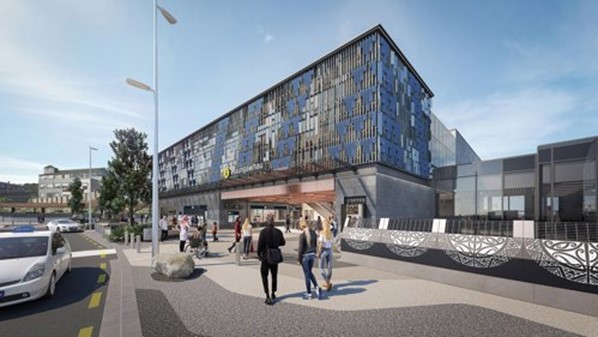 A concept image of the finished station.