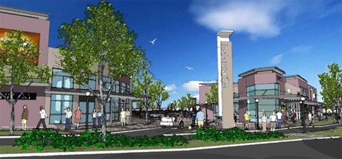 Artist impression of Hobsonville Road Shops