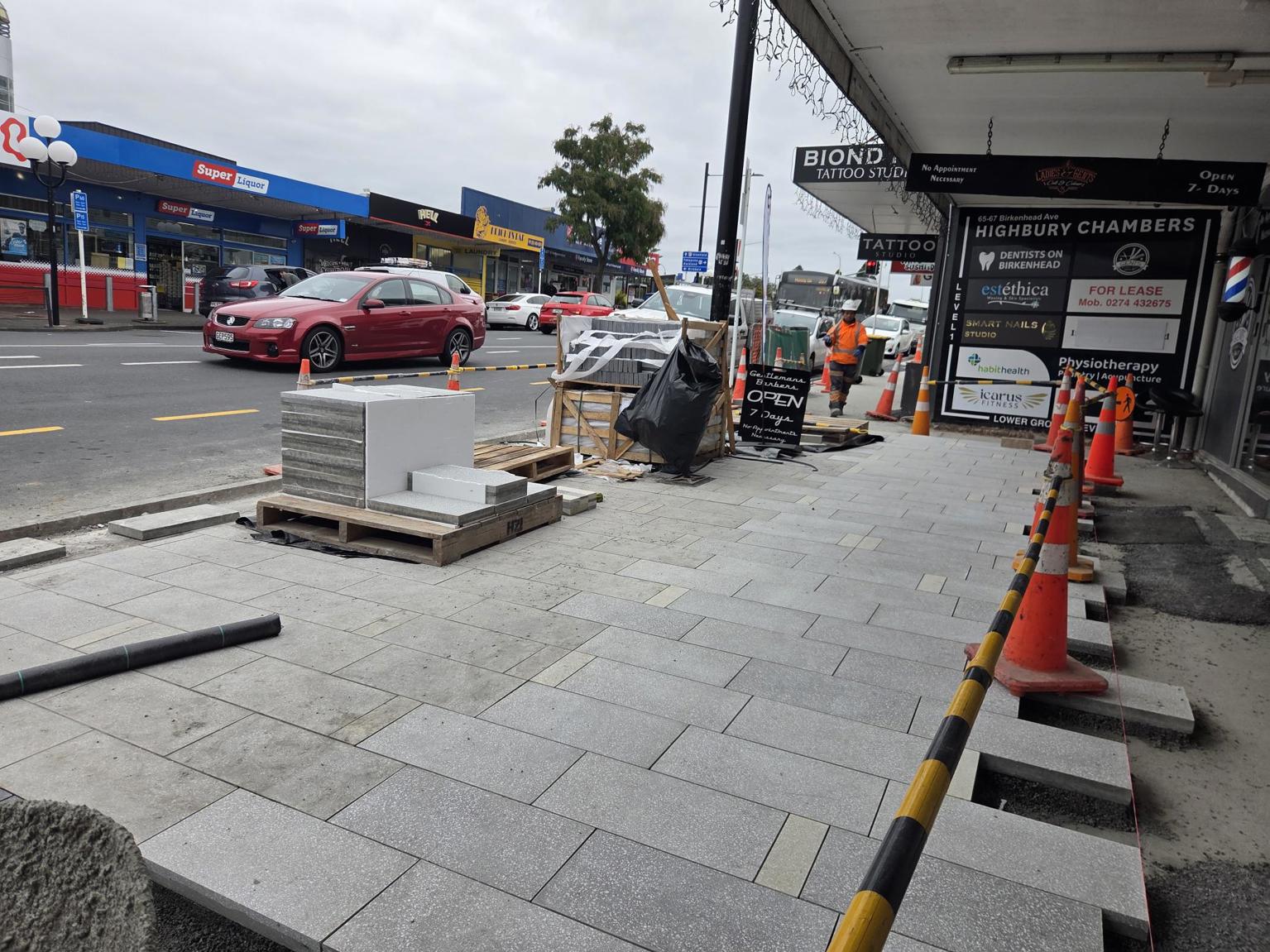 Replacing the pavers in Birkenhead town centre