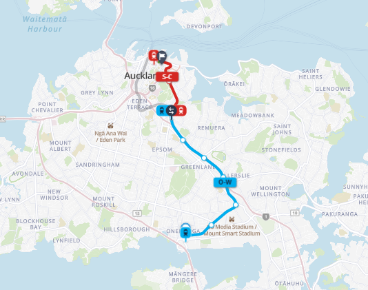 Onehunga to Spark Arena
