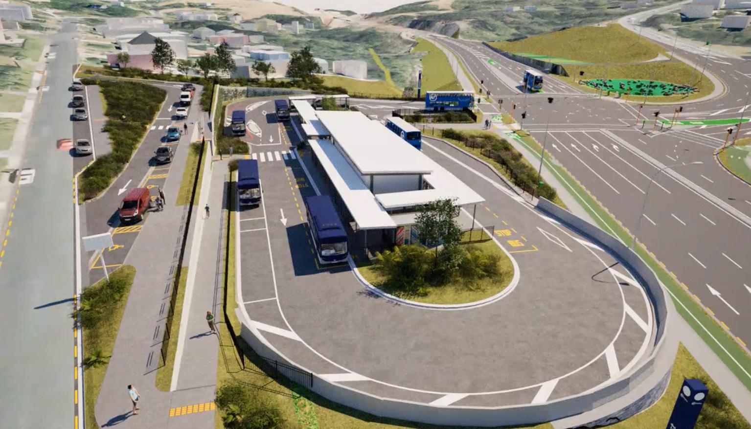 Artist rendition of the Whangaparāoa Bus Station