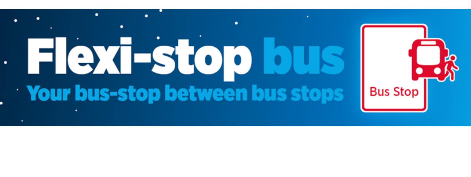 Flexi-stop. Your bus-stop between bs stops.