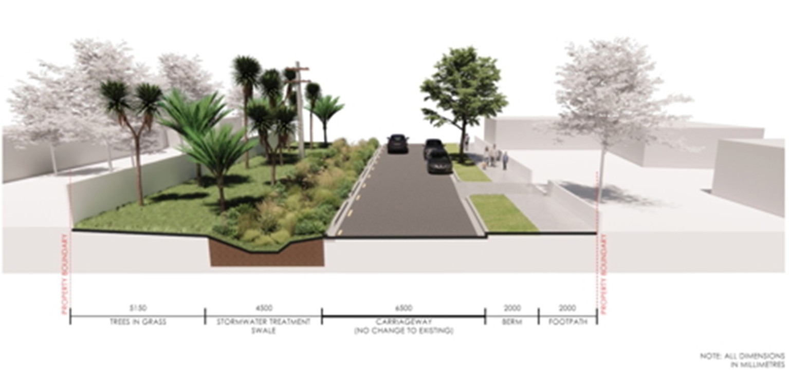 Segal Avenue swale