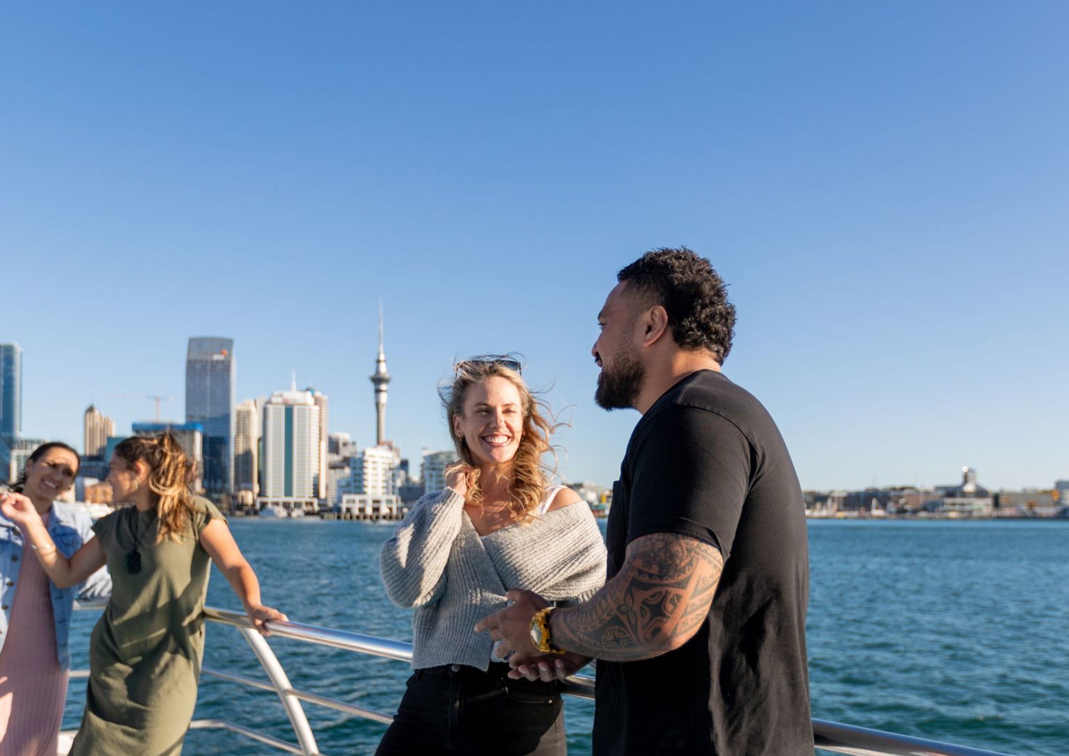 View of the city from an Auckland Transport ferry.