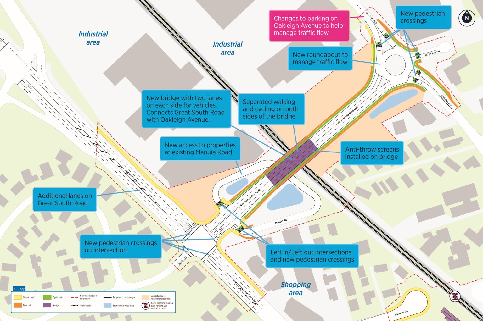 manuia road proposed changes map