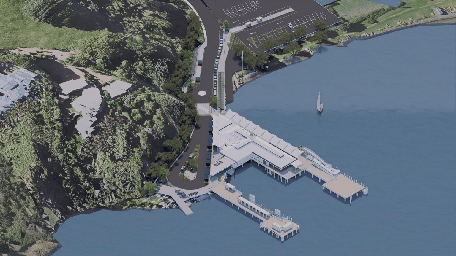 Image showing planned improvements to the Matiatia keyhole area on Waiheke Island.